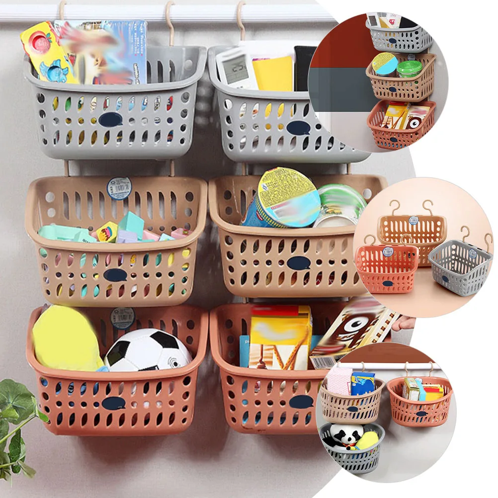 

Punch-free Storage Basket Bathroom Organizers Wicker Organizing Washing Utility Other Baskets