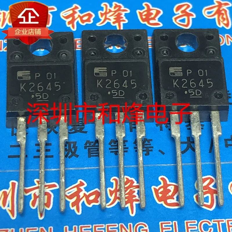 5PCS-10PCS 2SK2645 K2645  TO-220F 600V 9A  New And Original On Stock