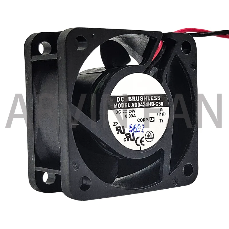 Original AD0424HB-C50 40MM 4cm 24VDC 70mA Server Inverter Computer Case Axial Cooling Fan