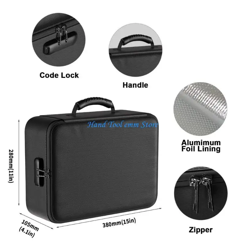 Picture 7: H37F Fireproofs Waterproof Document Storage Box Combination Lock Large Organizers