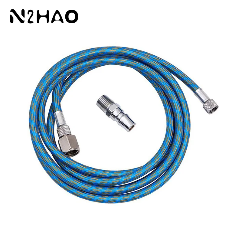 

180 см нейлоновый плетеный воздушный шланг для аэрографа, ручка-распылитель, нейлоновый воздушный шланг для аэрографа, подходит для большинства брендов, адаптер BSP 1/8 дюйма