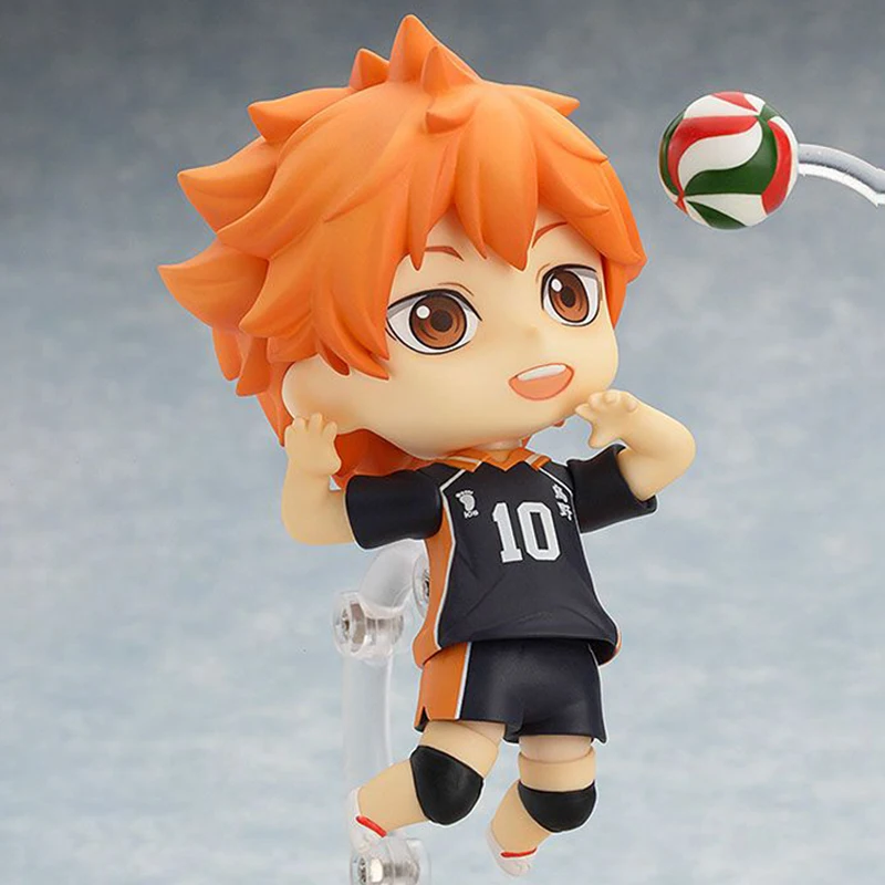 GOOD SMILE บริษัท NENDOROID Haikyuu Shoyo Hinata ในสต็อกของเล่นโรงรถชุดตกแต่ง Collection Series Original