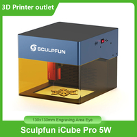 Sculpfun iCube Pro 5W/10W/3W Laser Engraver with Smoke Filter Temperature 130x130mm Engraving Area Eye BT Type-C