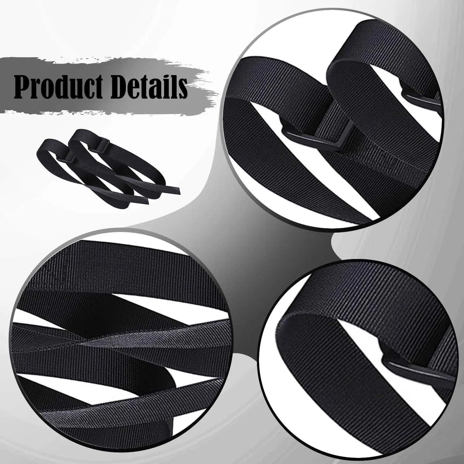 Home Gym Elliptical Machine Feet Straps Adjustable Nylon Accessory for Leg Exercise and Rowing
