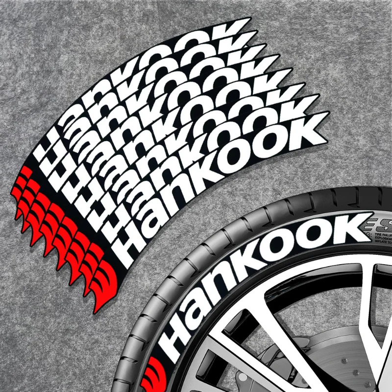 3D Car Tire Decals for HANKOOK Letters Stickers Wolf Teeth Styling Decoration Automobile Motorcycle Tire Wheels Label Decals