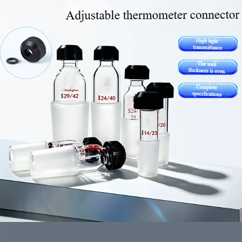 Adjustable thermometer connector 14#19#24#29# Chemical laboratory glass instrument nylon cap