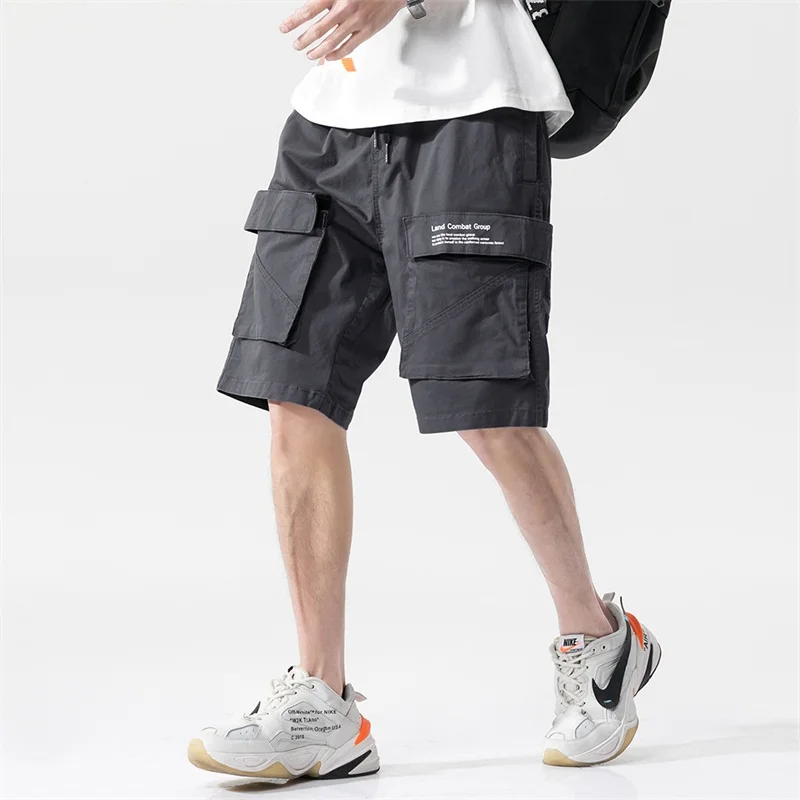 

2023 Cargo Shorts for Men New Men Trend Cargo Shorts Men' Big Pocket Shorts Summer Fashion Casual Straight Multi-Pockets Shorts