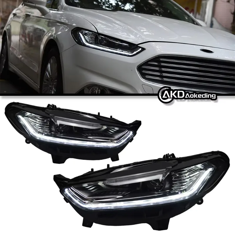 26 Style2 PCS Car Styling For Ford Fusion Headlights 2013-2016 Mondeo CD4 LED Head Lamp Hid Dynamic Signal Bi Xenon LED Beam Acc