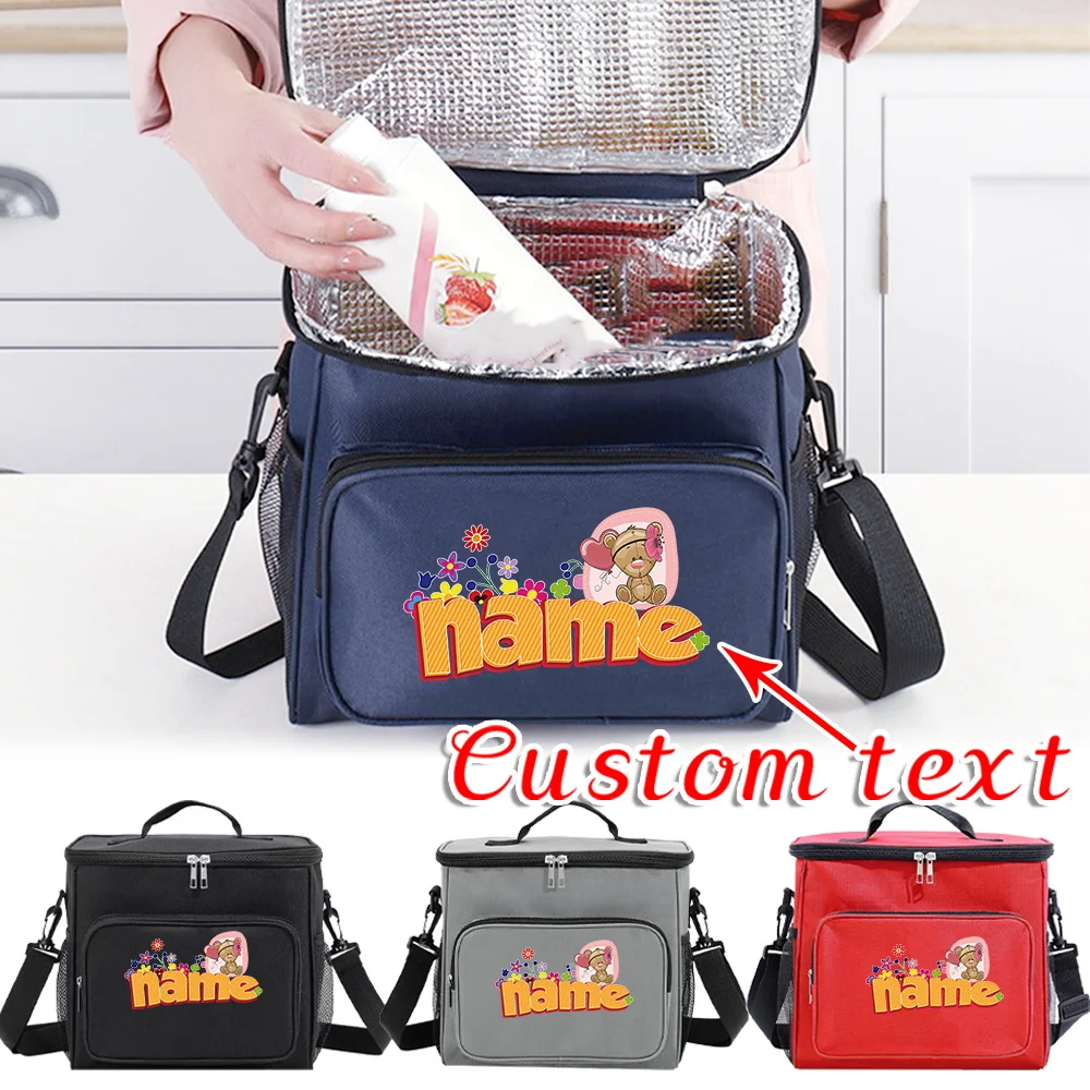 

Personalized Customized Lunch Bag Insulation Organizer Handbag Cooler Shoulder Storage Bag Waterproof Box Customized Product