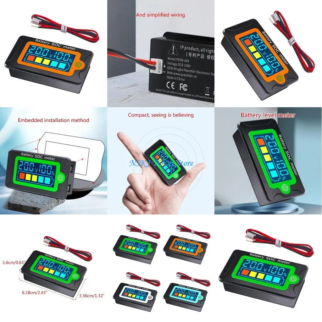 

L8RC Reliable Battery Monitor User Friendly Displays Battery Capacity Meter