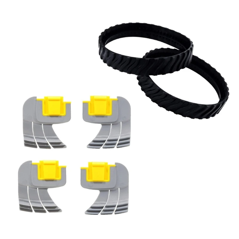 

4Pcs Scrubbing Brush R0714400 2Pcs Tire Track For Zodiac MX8 MX6 Pool Cleaner Kits Replacement Tracks Tyres R0526100