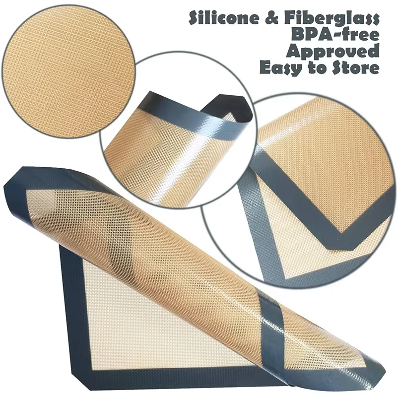 Macaron Silicone Baking Mat Non-Stick Cookie Pad Rolling Dough Mat Glass Fiber Batters Flour Fondant Baking Gadget Pastry Tools