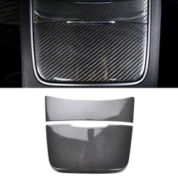 Interior Accessories For Mercedes W222 S550 S63 S65 Real Dry Carbon Center Console Cup Holder Storage Cover 2014-2017