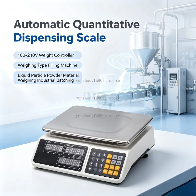 Automatic Quantitative Dispensing Scale, 100-240V Weight Controller Weighing Filling Machine