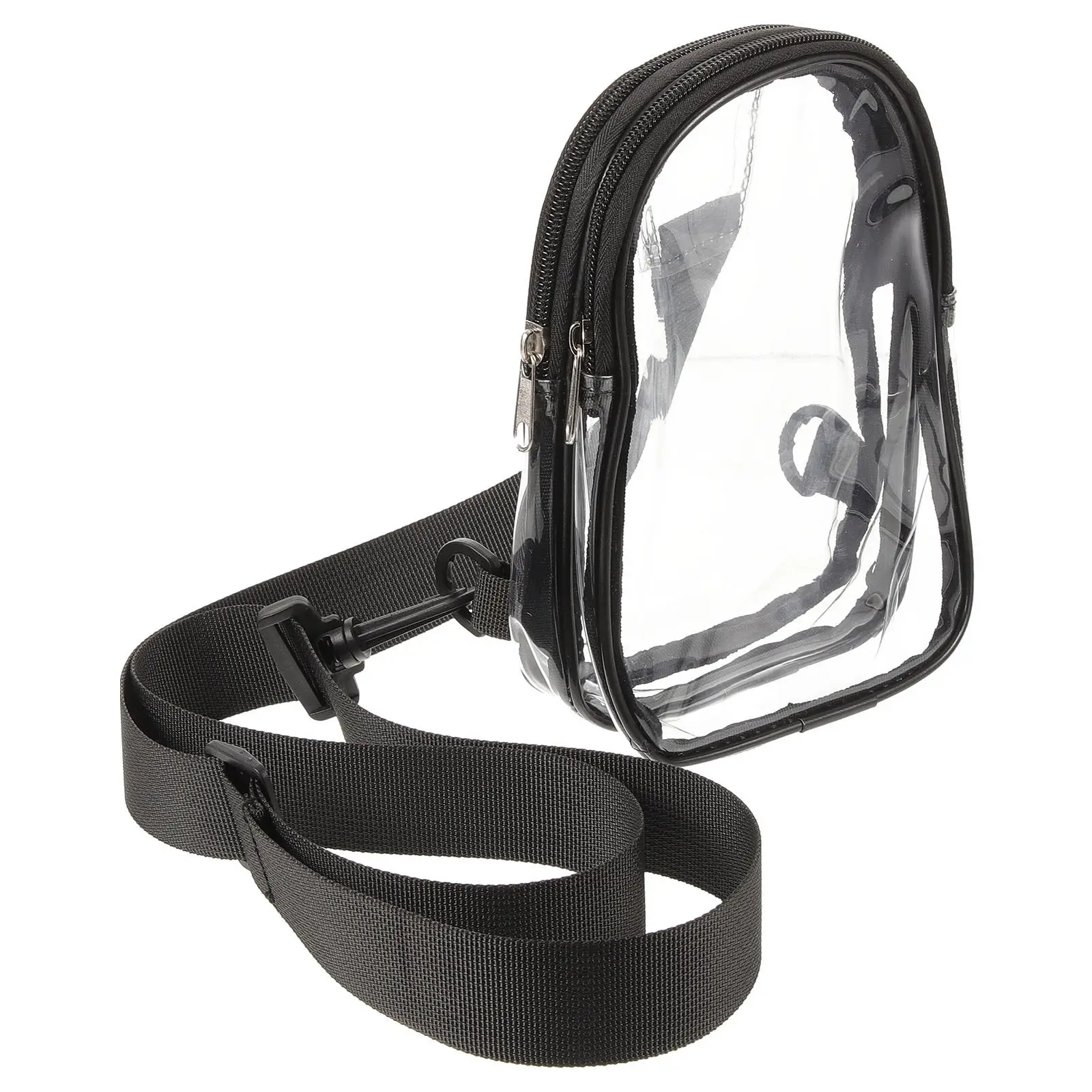 

Clear Sling Bag Portable PVC Cloth Running Sports Chest Pack Adjustable Belt Crossbody Phone Wallet Storage Small Stadium Bag