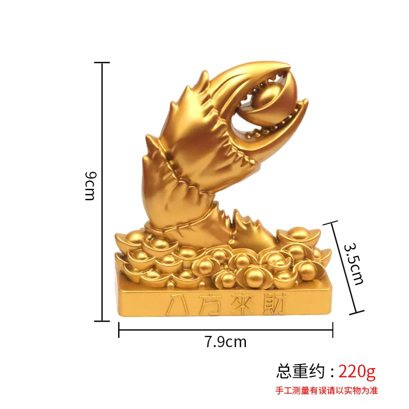 Crab-Shaped Ingot Ornament, Fortune-Bringing Craft, Brings Wealth From All Directions, Suitable For Living Room, Office, Home De