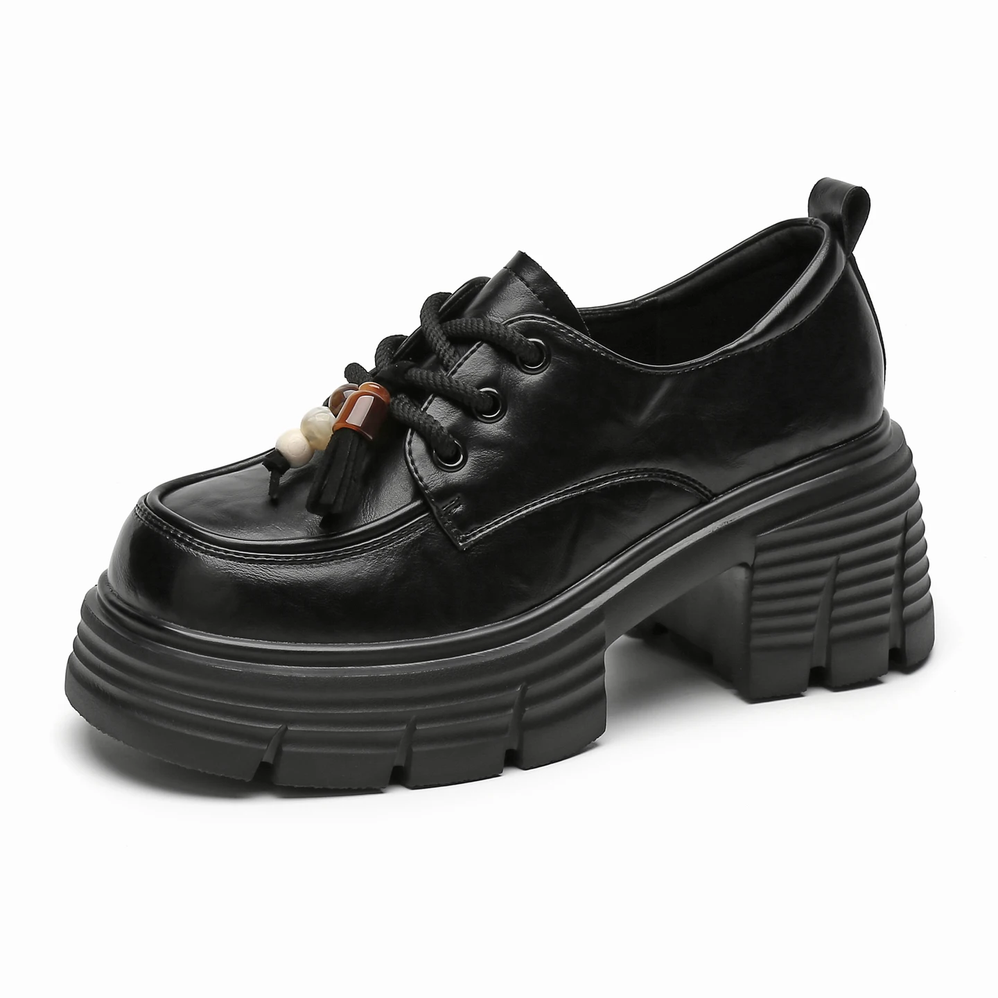 

Women's Thick-Soled Leather Shoes, Loafers, Women's Shoes