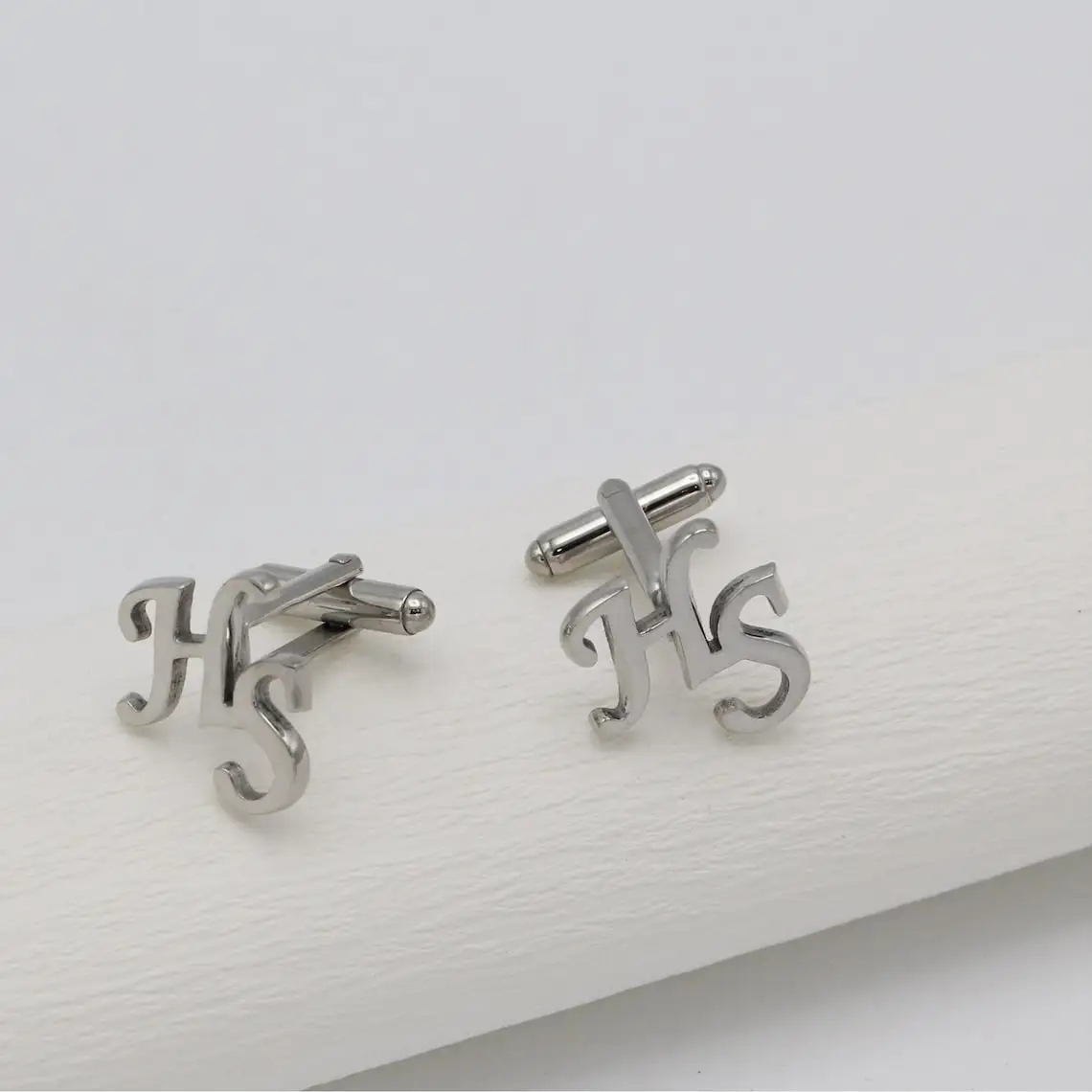 Tangula Custom Initials Cufflinks for Men Stainless Steel Personalize Letter Cuff Links Wedding Jewelry Gifts For Groom