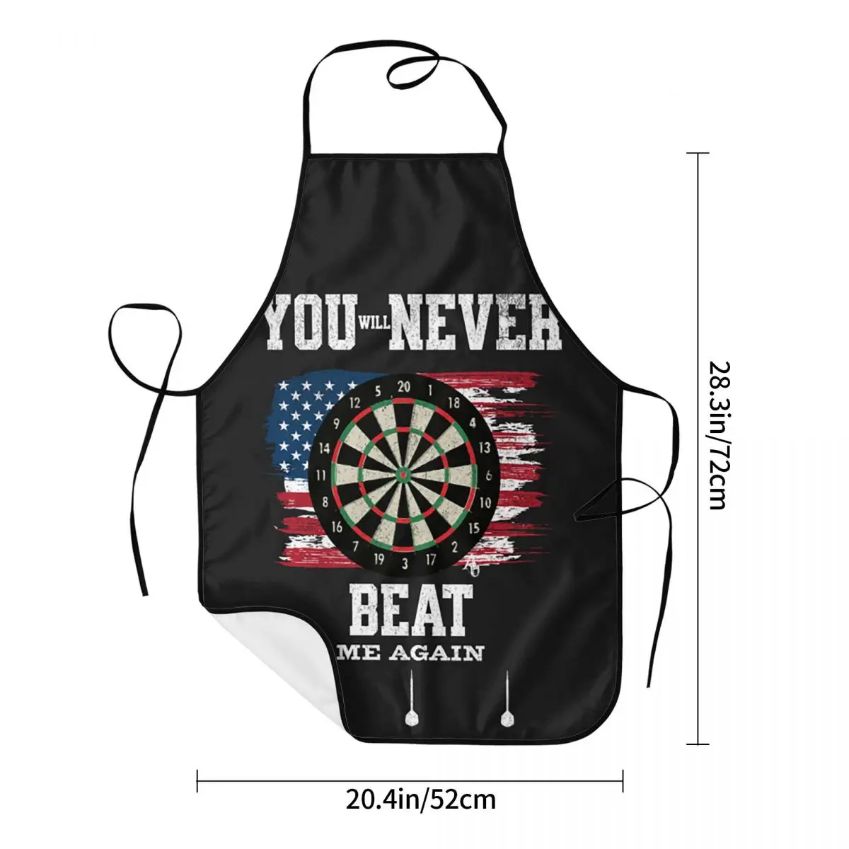 Dart Board Arrow Target Apron Chef Cooking Tablier Waterproof Bib Kitchen Cleaning Pinafore for Women Men Gardening