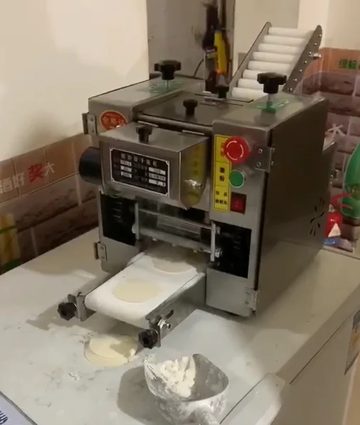 For Automatic Commercial Flour Tortilla Roti Chapati Arabic Pita Bread Samosa  Dumpling Skin Wrappe Making Machine