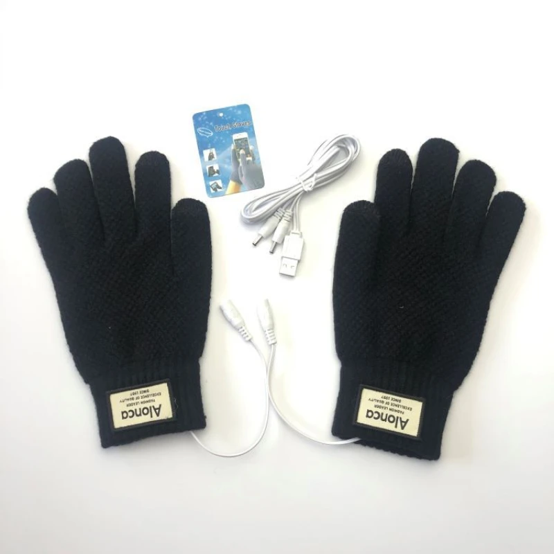 Gants thermiques chauds USB pour hommes, 5 mains, écran tactile, chauffage électrique, SHIize, garder pendant la conduite en plein air, métropolitain, hiver