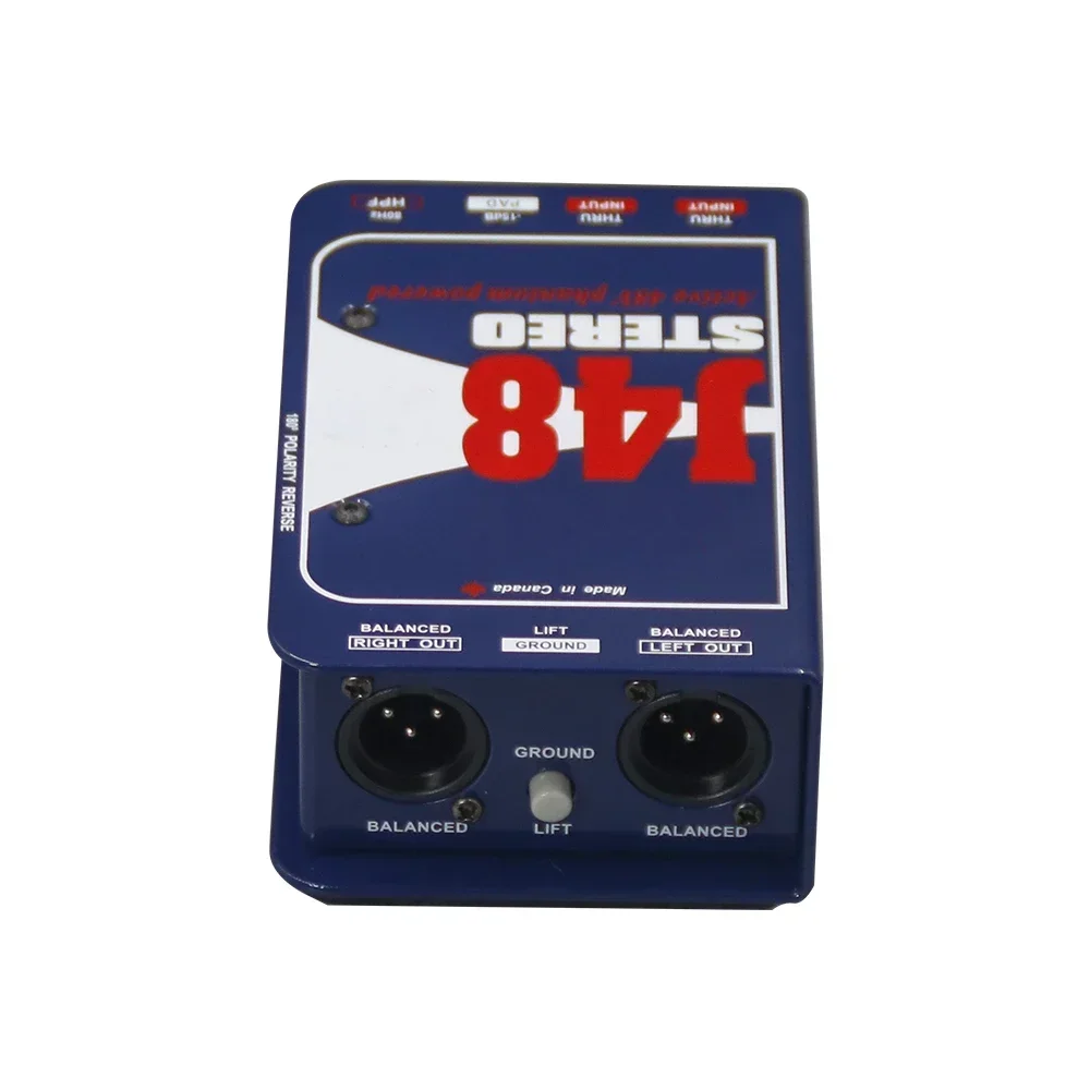 J48 Bajo eléctrico y guitarra Estéreo DI Box Teclado Instrumento electroacústico para grabación de estudio