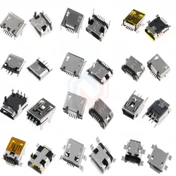 Mini parche Trapezoidal para teléfono móvil, conector hembra Micro USB, 10 piezas, interfaz Android, tipo T, múltiples opciones disponibles