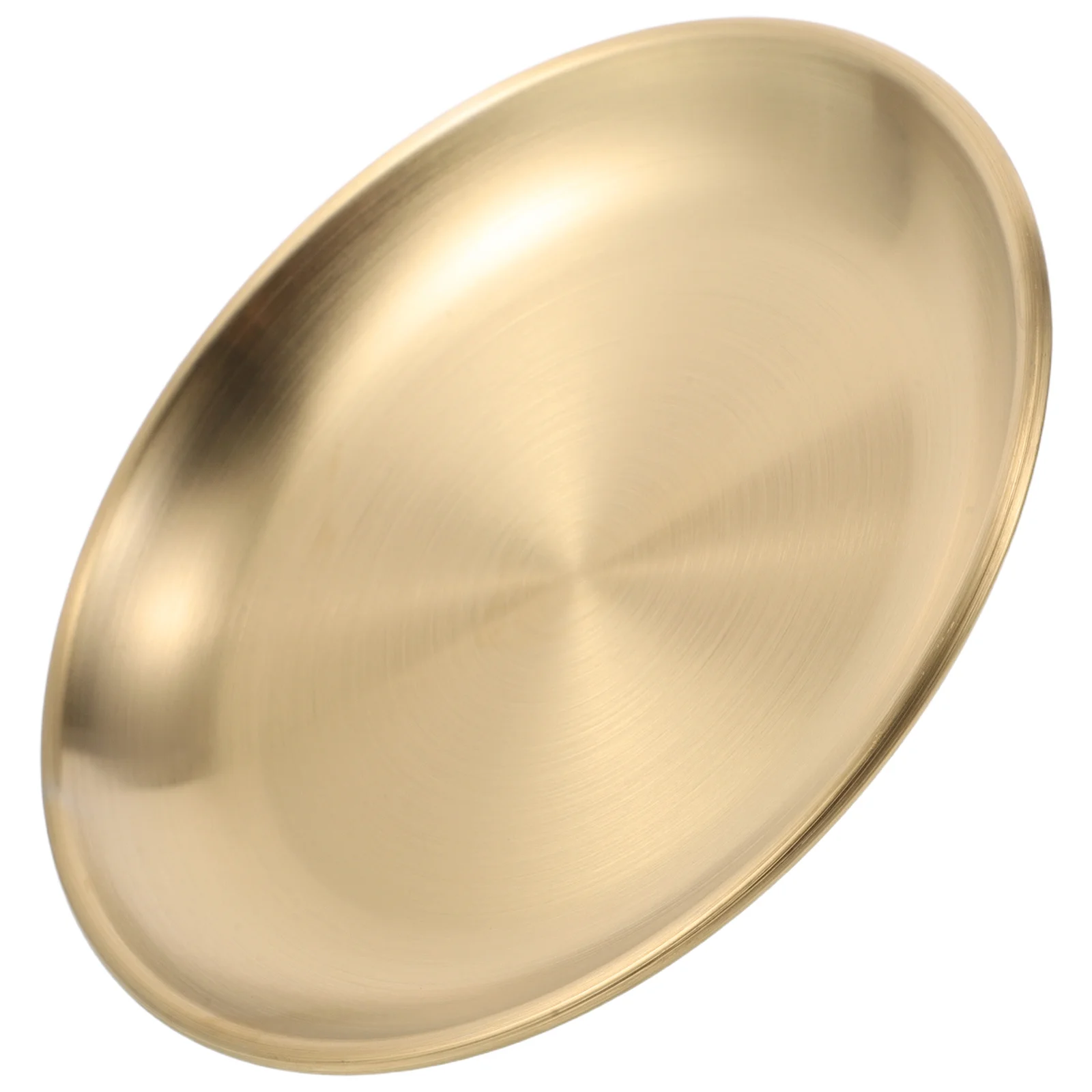 

Stainless Steel Round Plate 304 Bbq Serving Tray For Outdoor Indoor Dining Nonstick Food Platter Multipurpose Fruit Snack