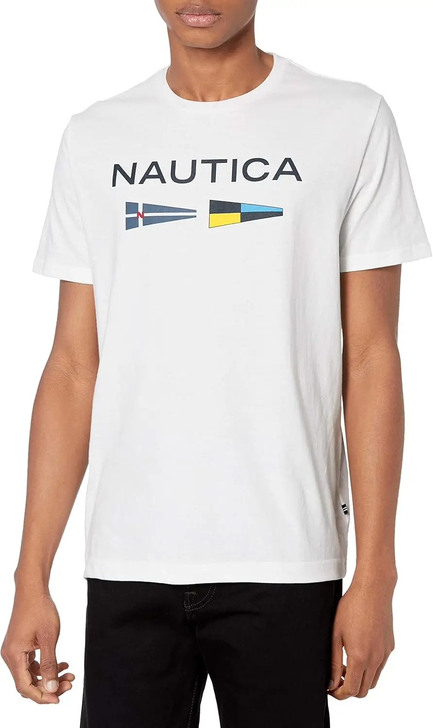 المستدام شعار موضوع تي شيرت 100% القطن الاتجاه متعة Nautica تي شيرت مطبوع شارع العليا نمط جانب واحد طباعة بلايز عادية