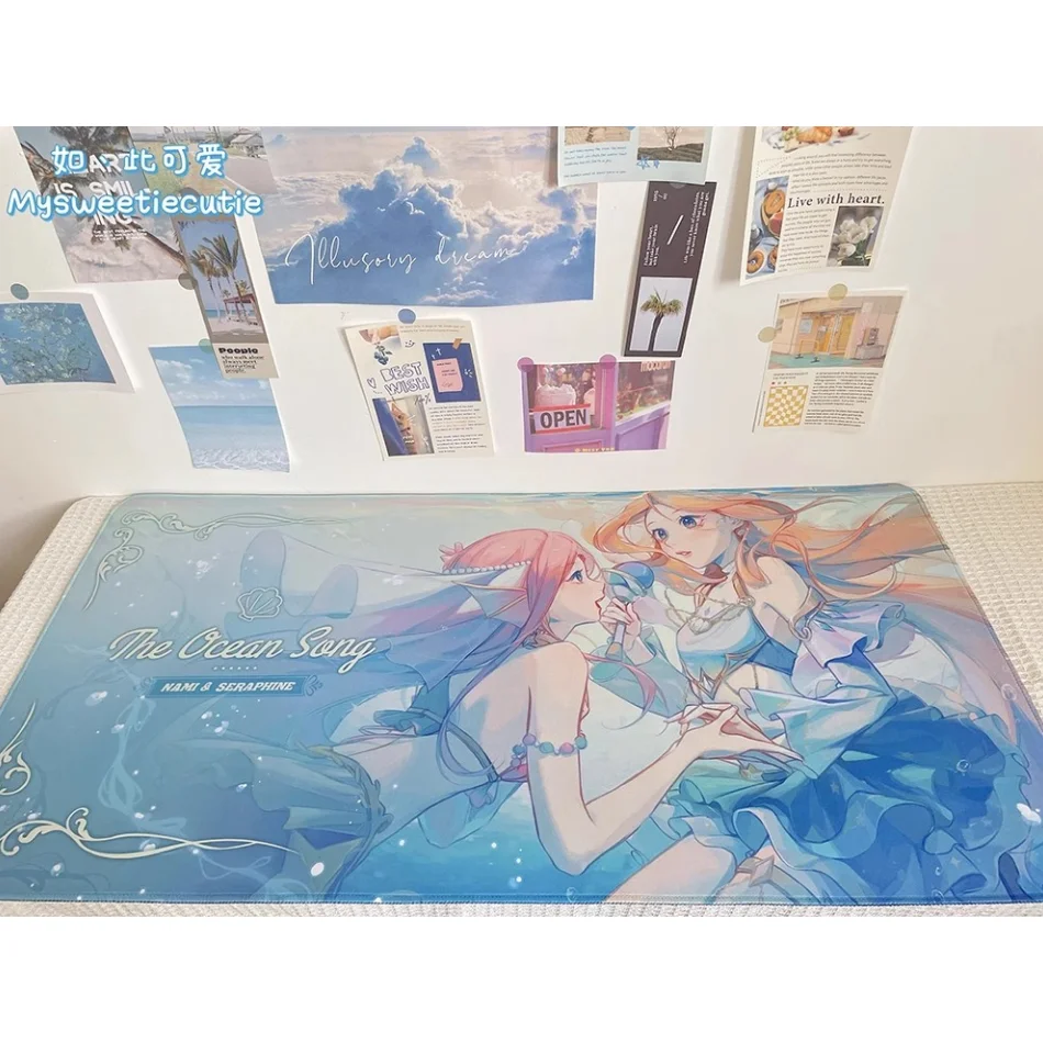 LOL Ocean Song Nami Seraphine Cute Mouse Pad Adorkable League of Legend Periphery Kawaii Tabletop Decoration Lovely Holiday Gift