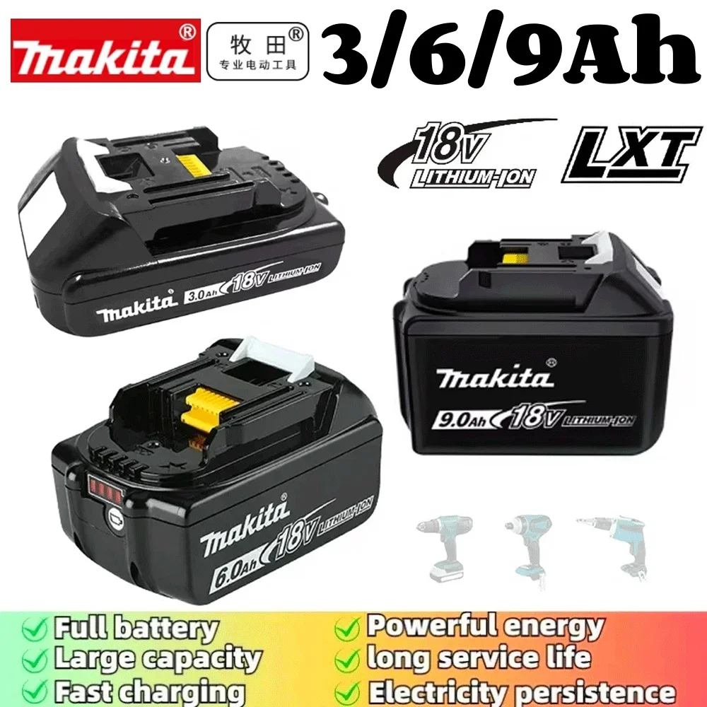 

100% Original Makita 18V 6.0Ah, 9.0Ah rechargeable battery, Makita BL1840 BL1830B BL1830B 3ah power tool battery, 18V charger