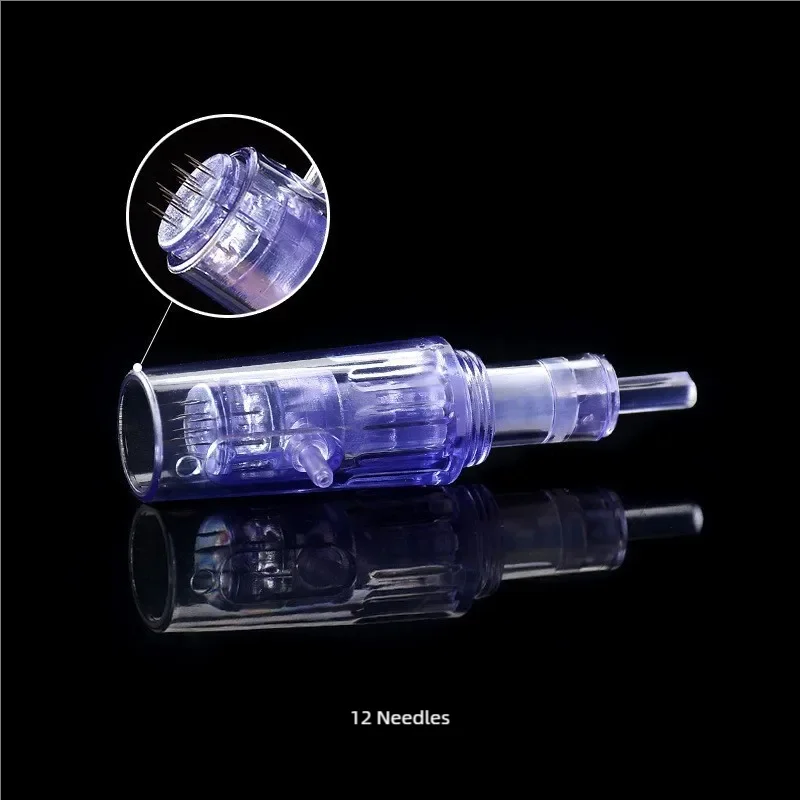 10PCS Microneedle Cartridges Screw Suits 2 in 1 Mini Water Mesotherapy Injector Nano 9/12/36/42/ Nano/ 3D/5D Auto Derma Pen