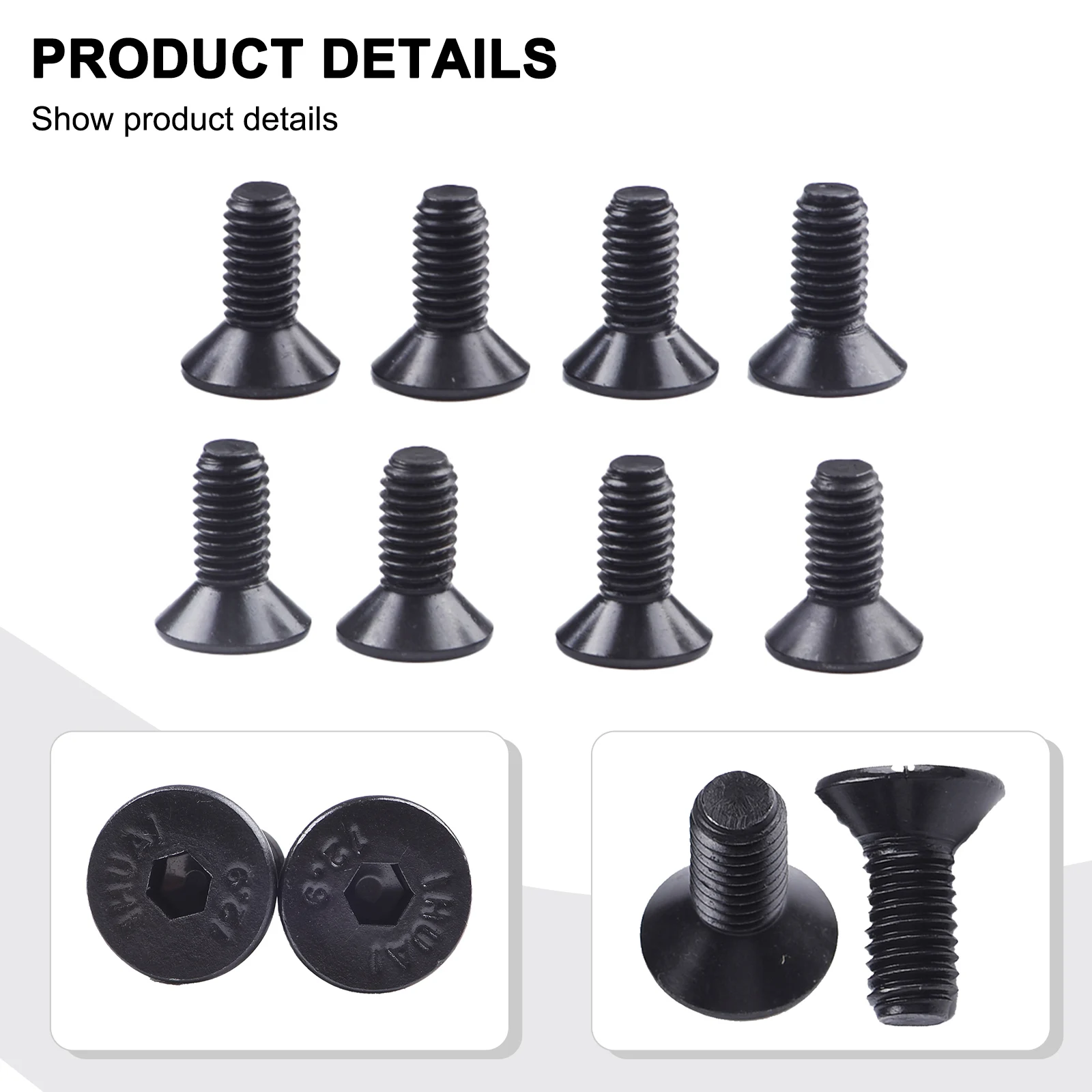 Heavy Duty MTB Bike Lock Shoe Cleat Bolts Set of 8 Selflocking Pedal Screws for Han and Other For Lock Shoes