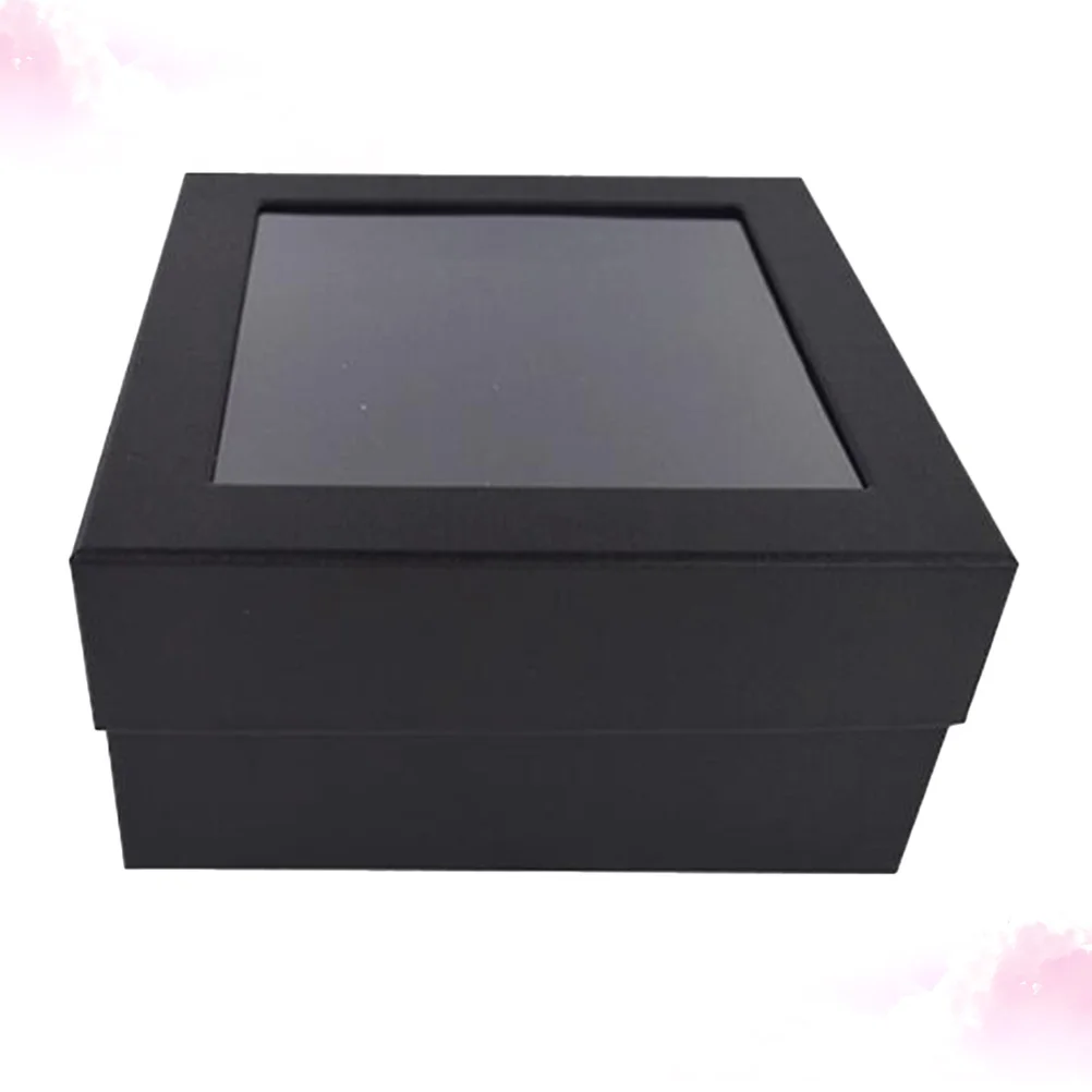 

Jewelry Box Black Fine Paper Storage Case for Necklaces Rings Earrings Portable Organizer Jewelry Packing Container Gift Box