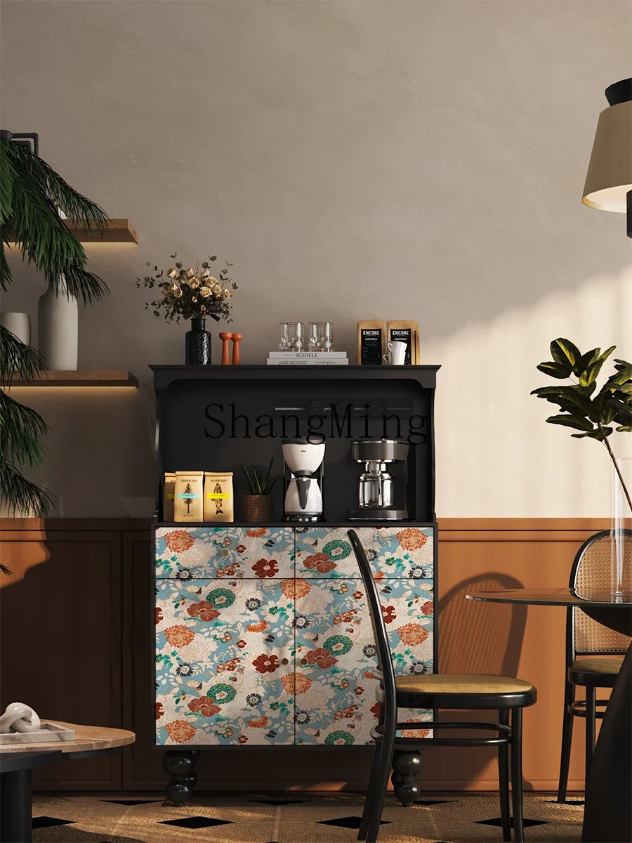 SM الخشب الصلب خزانة متعددة الوظائف ضوء تصميم فاخر الشعور غرفة المعيشة غرفة نوم تخزين الصدر القابل للإزالة #2