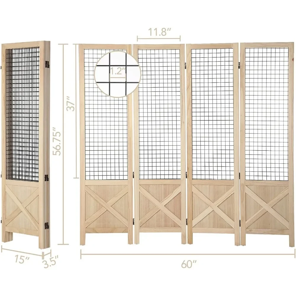 

Room Divider Portable Freestanding Display Board for Craft/Art Shows Folding Partition Events 4 Panel Gridwall Display Retail