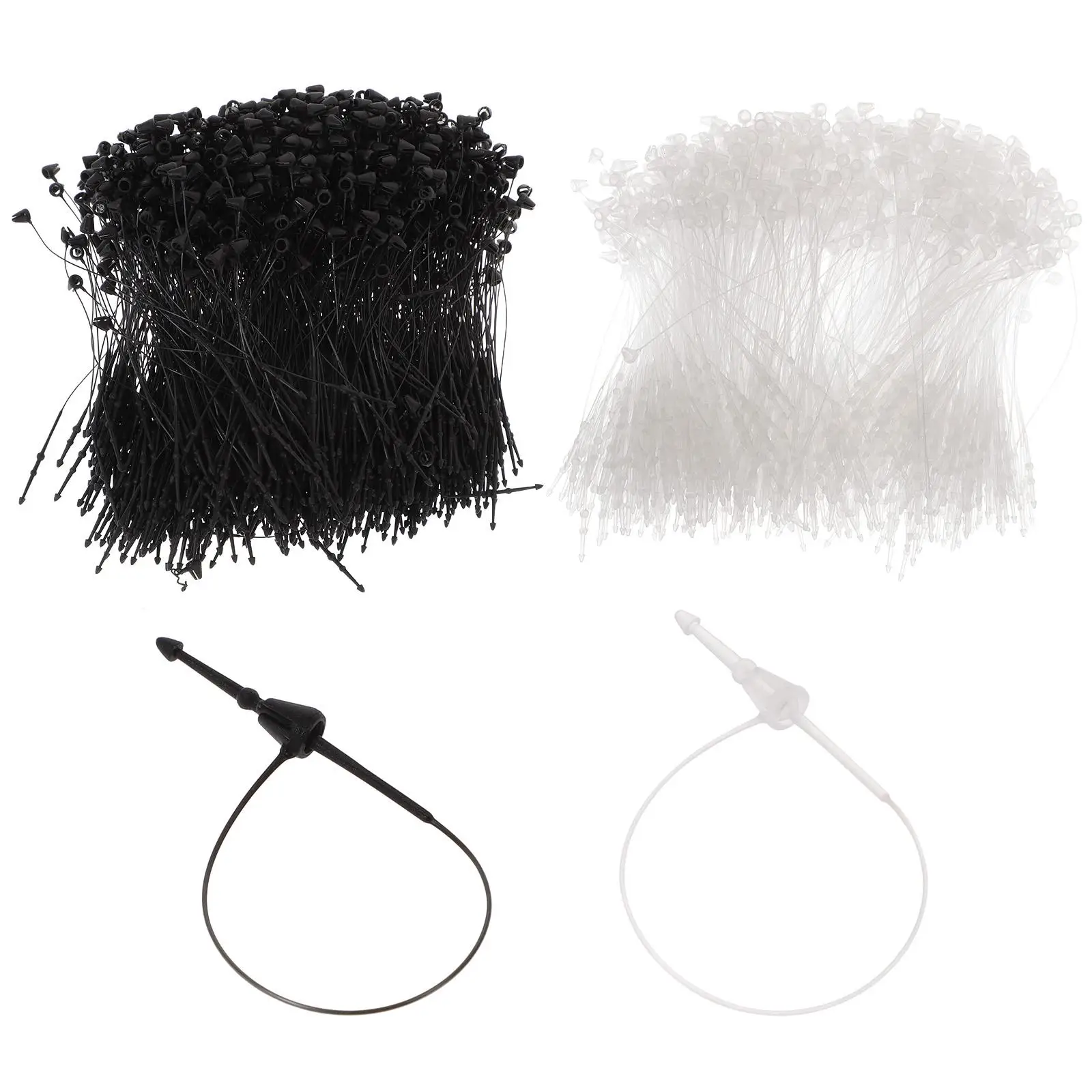 

2000pcs Black Transparent Fastening Belt 8 5mm Garment Rope Hanging Tags Price PP Ties Clothes Labels Tag Strings Decor