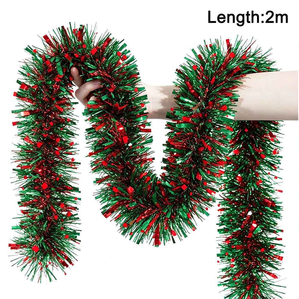 Guirnaldas de Navidad Rojas y  - Tinsel Garland Decoration reseña y precio