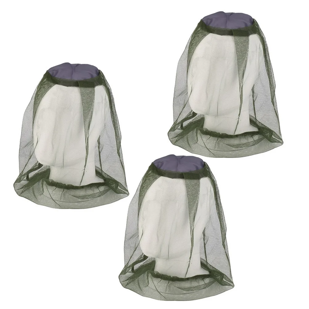 3 Pcs Keep Warm Mesh Cap Travel Head Netting Face Mosquito Outdoor Anti-mosquito