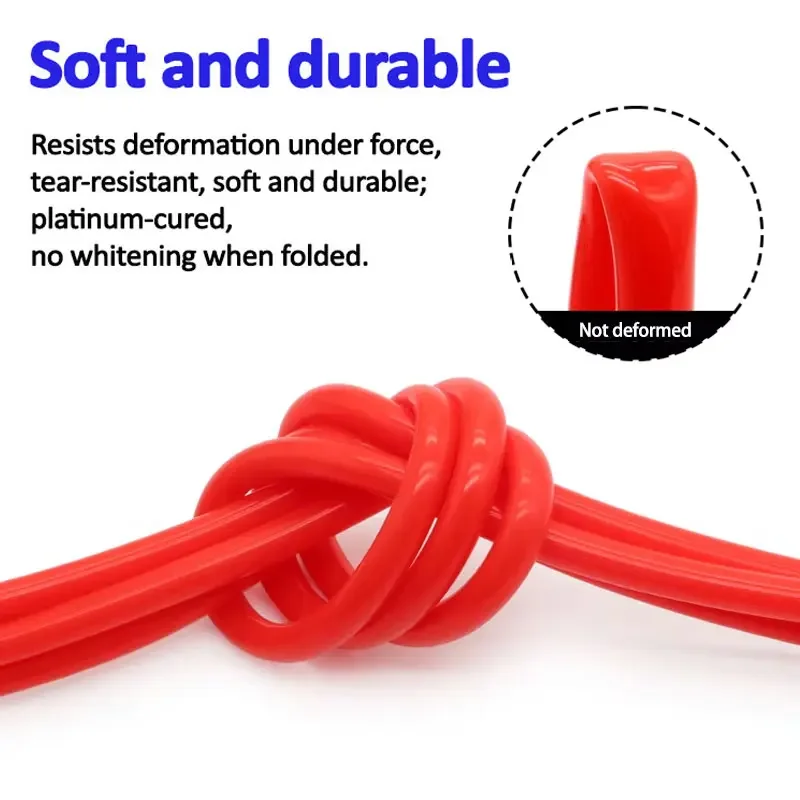 1-10m Food Grade Red Silicone Rubber Hose Diameter 0.5/1/2/4/5/6/7/8/9/10/11/12/14/16/18/20/25/32mm Flexible Silicone Tube