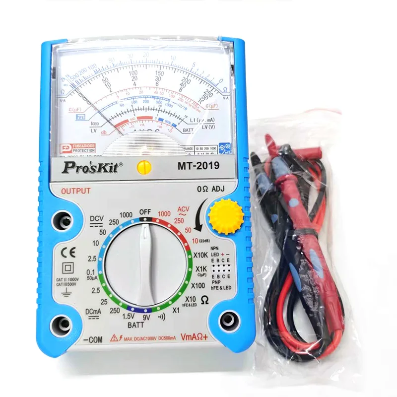 MT-2017 MT-2019 AC/DC Analog Graph Pointer Multimeter Ammeter Resistance Capacitance Diode Volt Amp Ohm HFE LED Meter