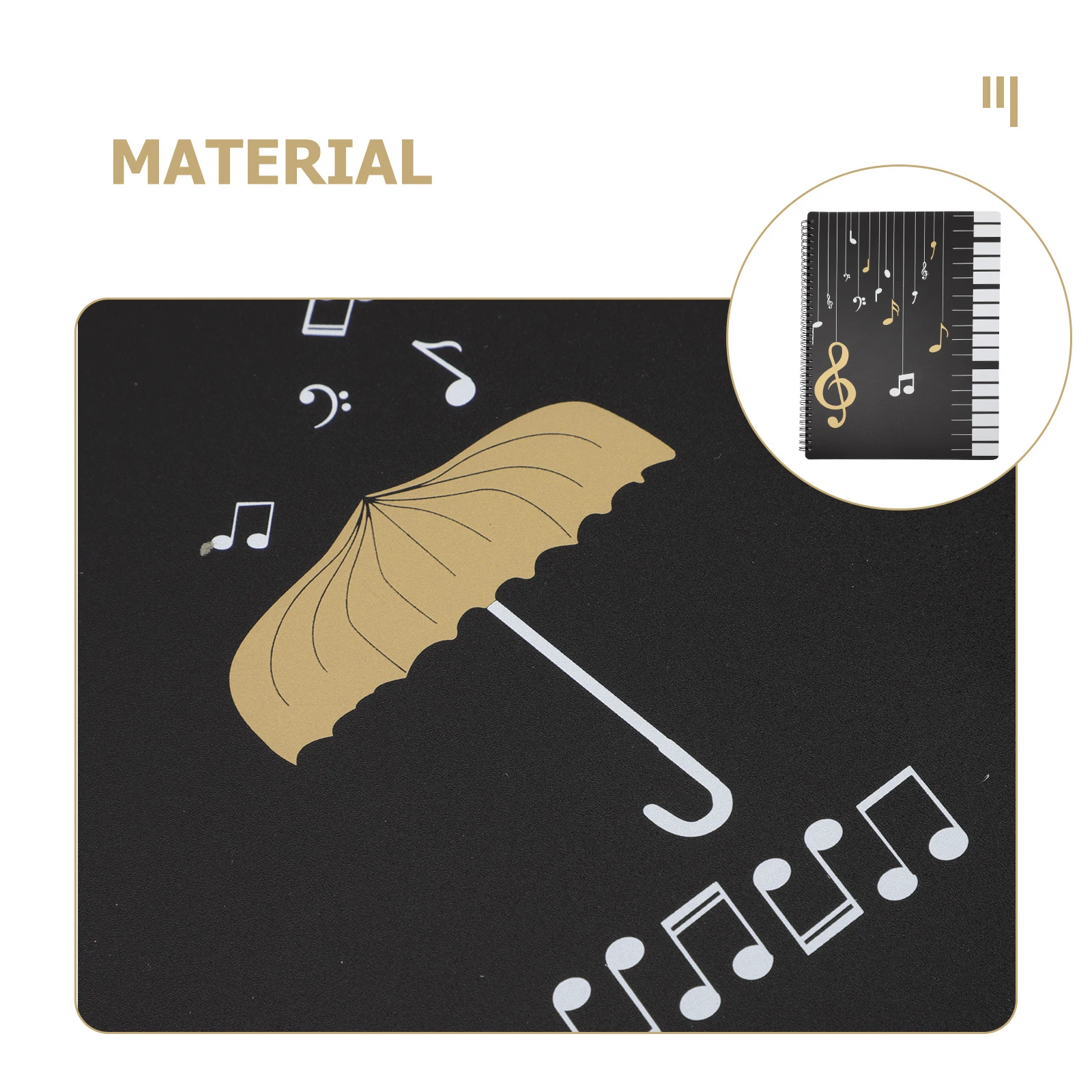 

Folder Bag Insert Piano Score Music Notation Binder Reflective Documents for Stationery Folders Paper Plastic