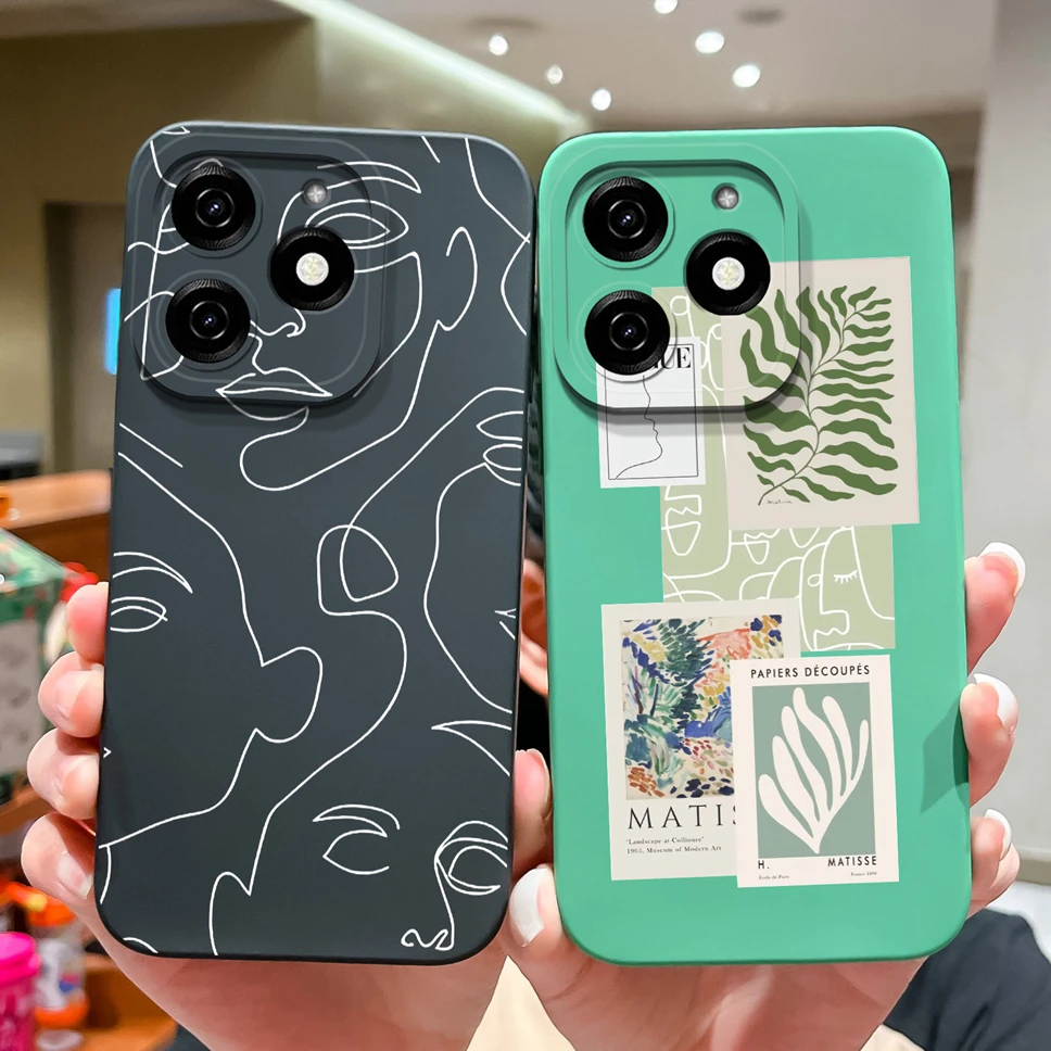 Case For Itel P55 4G 5G Camera Protection Soft Silicone Cover Fashion Cactus Shell For Itel P 55 ItelP55 5G 4G Funda Bumper Capa