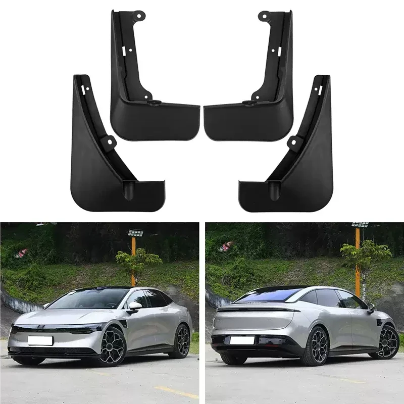 

4pcs ABS Car Fender Mud Flaps Premium Splash Guard Anti-dirt Wear-resistant For ZEEKR 001 2021-2026 Body Protection Accessory
