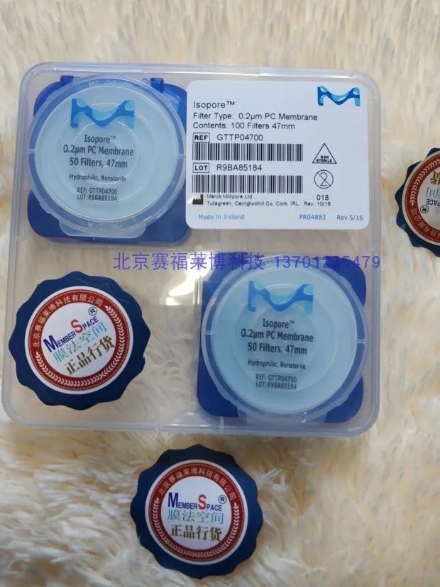 

Поликарбонатная мембрана фильтра Millipore 47 мм GTTP04700 возмещение 04700 0,4 мкм 0,2 мкм 47 мм
