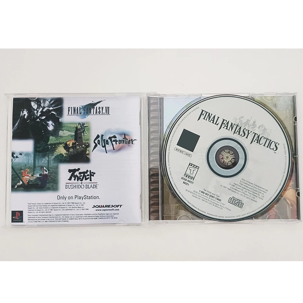 Disco de Juego PS1 Final Fantasy Tactics, Discos para Desbloquear Consola Station1, Reproductor Óptico Retro, Piezas de Videojuegos