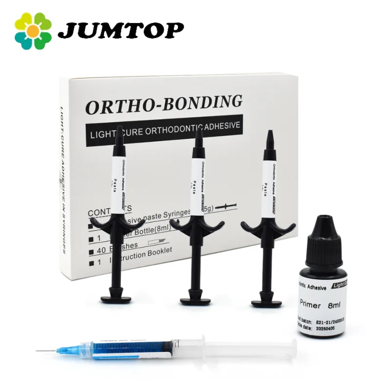 JUMTOP Dental Bracket Bonding Glue Orthodontic Universal Light-Cure Adhesive Kit for Bracket