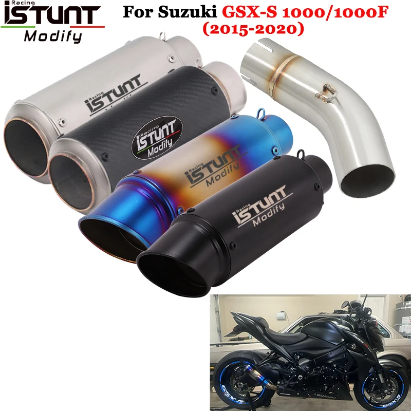 

For SUZUKI GSX-S 1000 1000F GSXS1000 GSXS1000F 2015 2016 2017 2018 2019 2020 Motorcycle Exhaust Escape Systems Link Pipe Muffler