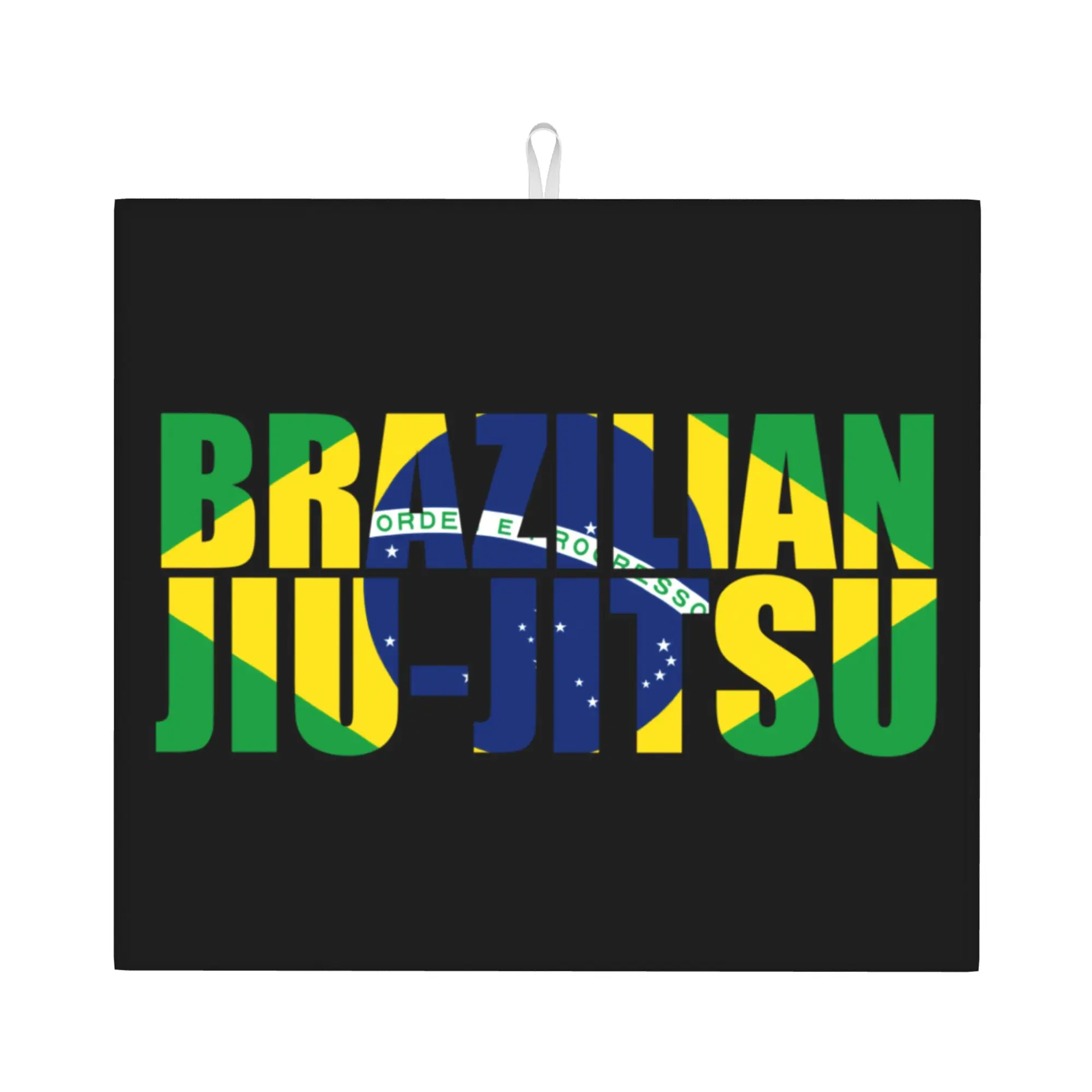 Brazilian Jiu Jitsu Non Slip Kitchen Counter Protector Mat Barware Tableware Brazil Flag Bathroom Drying Mat For Kitchen
