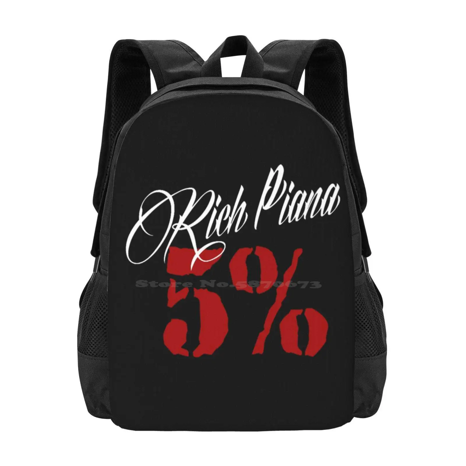 Rich Piana 5% Nutrition Bodybuilder Classic Logo School Bags Travel Laptop Backpack Rich Piana 5 Nutrition Bodybuilder Classic